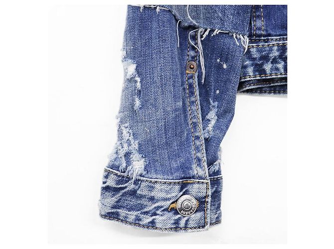 Autre Marque Chaqueta de denim elástico DSQUARED2 Azul - vista 14
