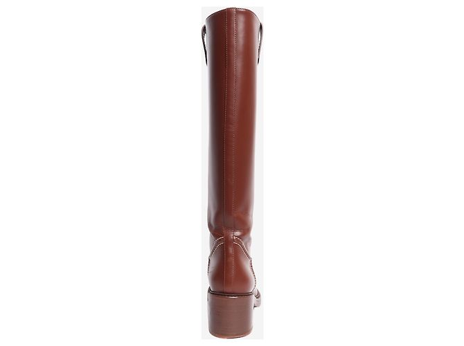 Chloé Chestnut Mallo leather knee-high boots - size EU 38 Brown - view 3