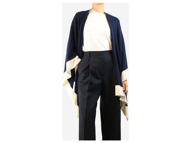 Autre Marque Kaschmir-Schal in Navy - size OS Marineblau - Ansicht 3