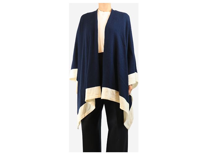Autre Marque Kaschmir-Schal in Navy - size OS Marineblau - Ansicht 4