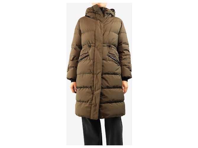 Herno Abrigo puffer con capucha caqui - size UK 10 Castaño - vista 3
