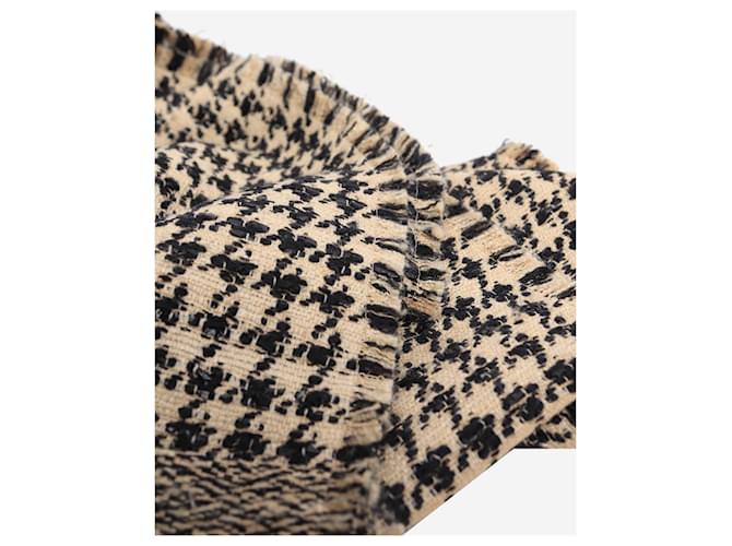Dior Sciarpa pied-de-poule nera e beige - vista 2
