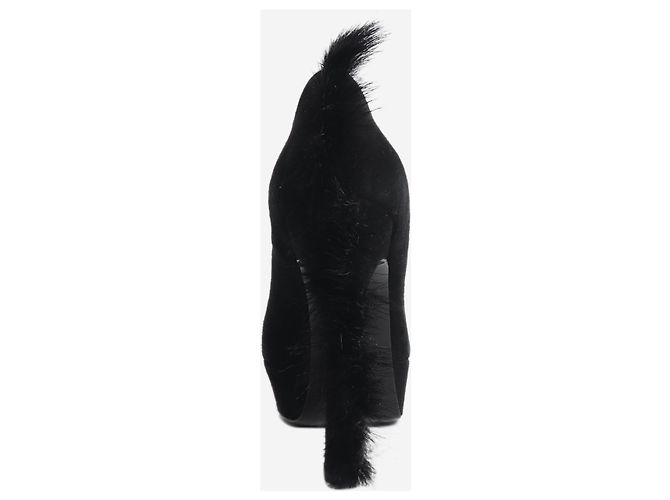 Saint Laurent Talons compensés en daim noir - taille EU 38 (UK 5) - vue 4