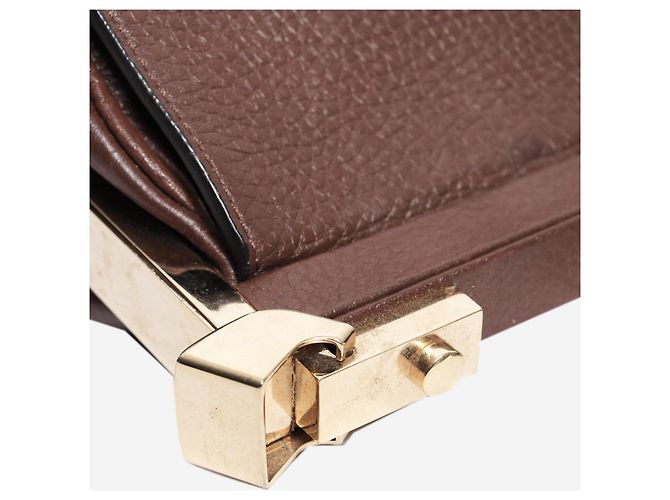 Giorgio Armani Borsa tote in pelle con struttura marrone - vista 5