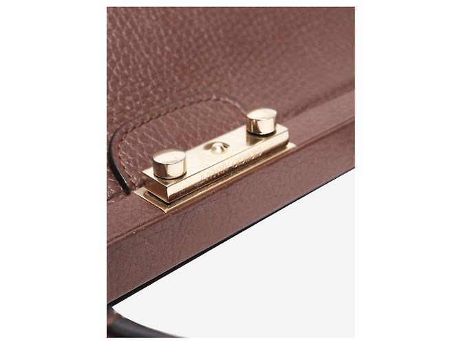 Giorgio Armani Borsa tote in pelle con struttura marrone - vista 6