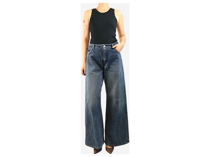 Autre Marque Vaqueros wide-leg azules - size UK 10 - vista 2