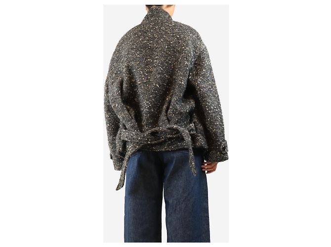 Isabel Marant Etoile Gürteljacke aus grauem Tweed - size UK 10 - Ansicht 2