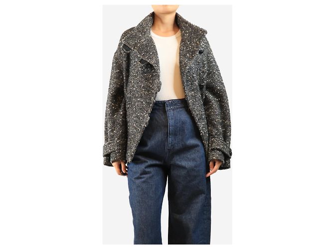 Isabel Marant Etoile Gürteljacke aus grauem Tweed - size UK 10 - Ansicht 4