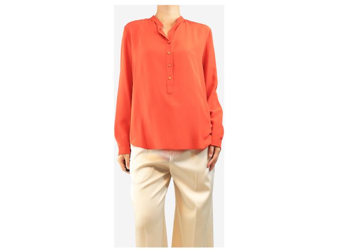 Stella Mc Cartney Blusa de seda naranja - size UK 10 - vista 3