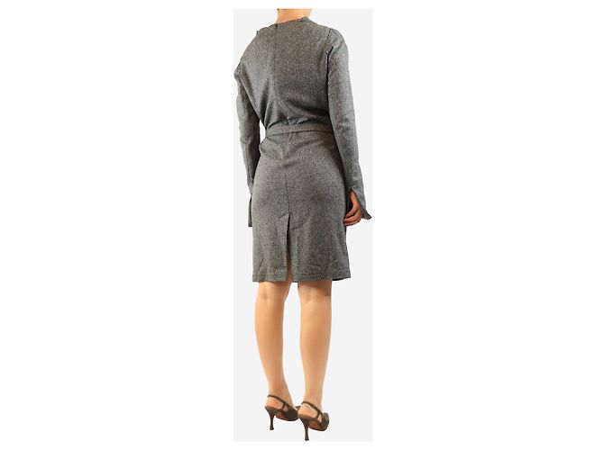 Roland Mouret Graues Wollkleid Midi - size UK 14 - Ansicht 2