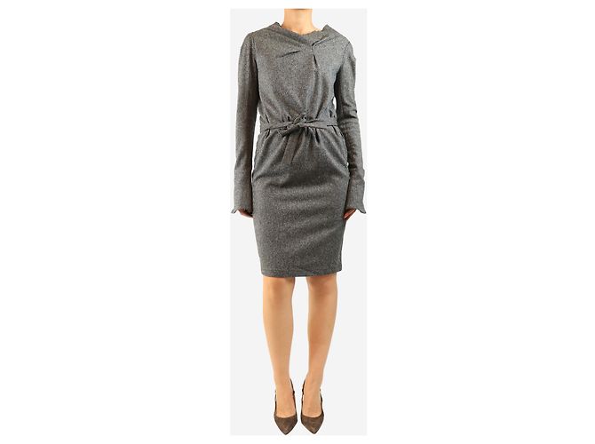 Roland Mouret Graues Wollkleid Midi - size UK 14 - Ansicht 3