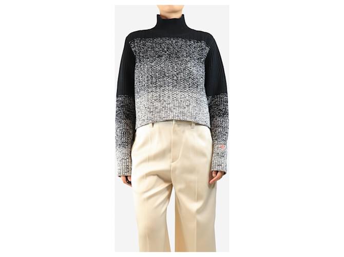 Victoria Beckham Schwarz-weißer Wollpullover - Größe XL - Ansicht 3