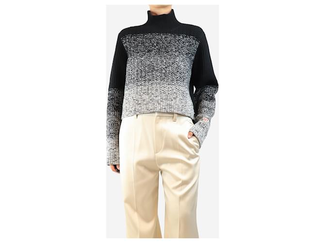 Victoria Beckham Schwarz-weißer Wollpullover - Größe XL - Ansicht 4