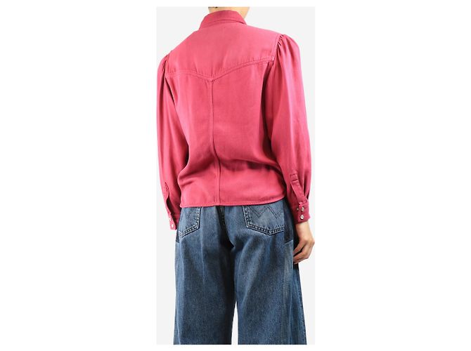 Isabel Marant Etoile Camicia western lampone - size UK 14 Rosa - vista 2