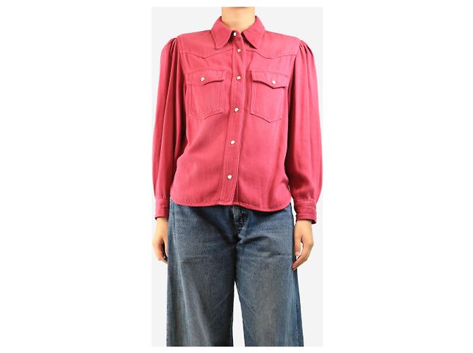Isabel Marant Etoile Camicia western lampone - size UK 14 Rosa - vista 3