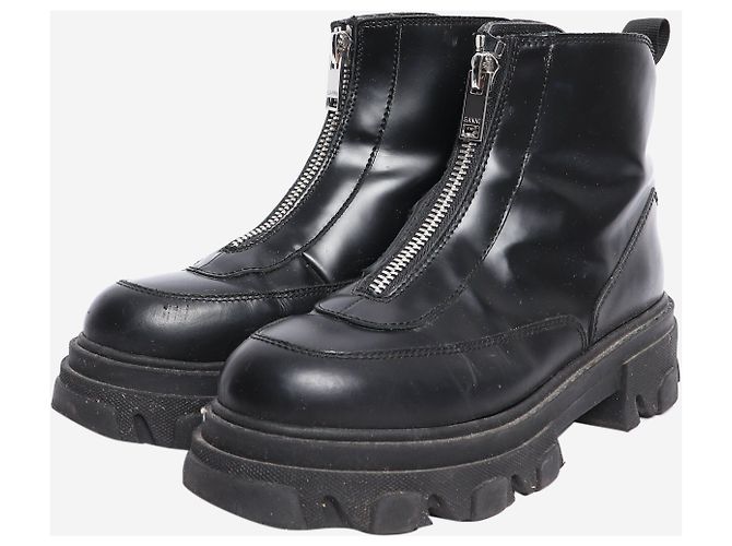 Ganni Schwarze Chunky Boots - Größe EU 40 (UK 7) - Ansicht 2