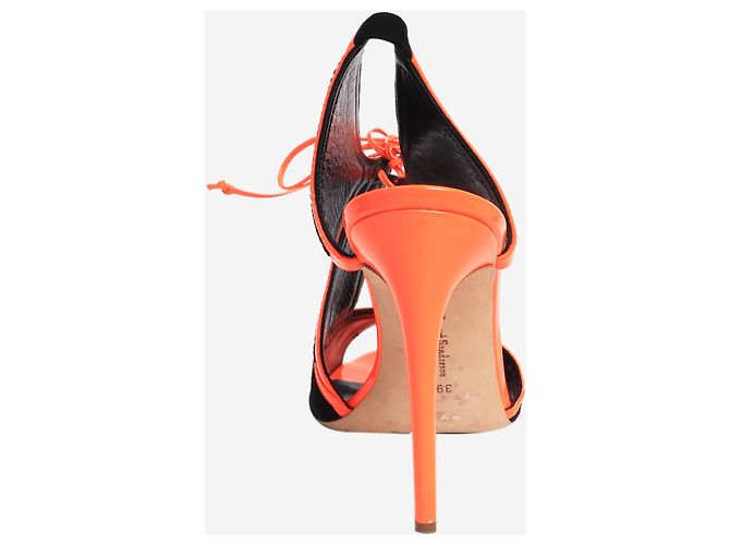Rupert Sanderson Sandalias peep-toe neón negras - talla EU 39.5 Negro - vista 3