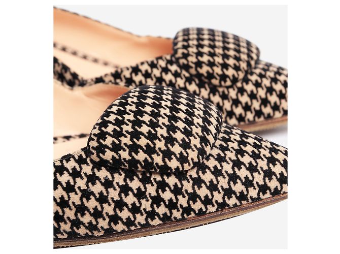 Rupert Sanderson Décolleté slingback pied-de-poule neutro e nero - taglia EU 40 - vista 4