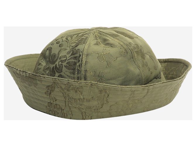 Erdem Cappello bucket in jacquard verde - vista 2