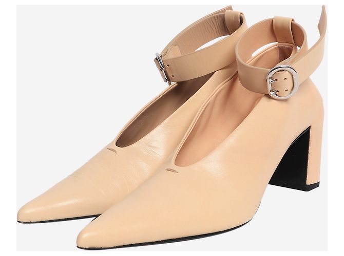 Jil Sander Butter yellow pointed-toe pumps - size EU 37.5 (UK 4.5) - view 2