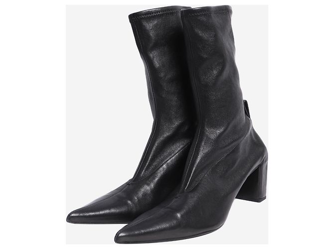 Jil Sander Schwarze spitze Stiefeletten - Größe EU 38 (UK 5) - Ansicht 2