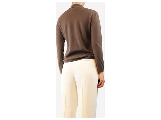 Eric Bompard Braune Vintage-Kaschmirhemden - Größe M - Ansicht 2