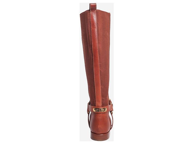 Ralph Lauren Stivali alti in pelle marrone - size UK 6.5 - vista 3