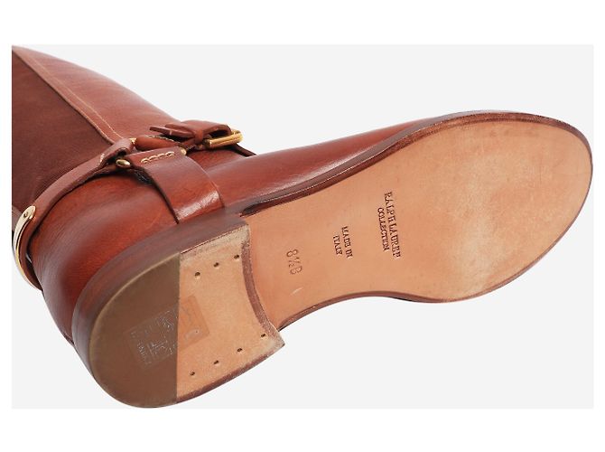 Ralph Lauren Stivali alti in pelle marrone - size UK 6.5 - vista 6