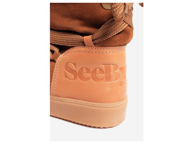 Chloé Brown shearling winter boots - size EU 39 (UK 6) - view 3