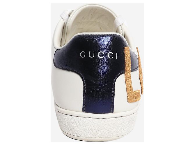 Gucci White Ace 'Loved' Leder-Sneaker - Größe EU 38.5 Weiß - Ansicht 4