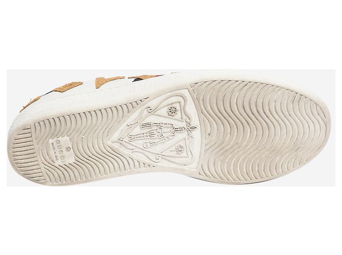 Gucci White Ace 'Loved' Leder-Sneaker - Größe EU 38.5 Weiß - Ansicht 5