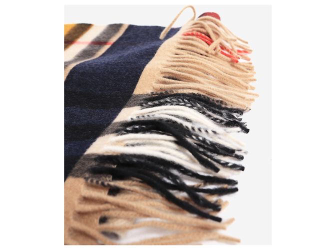 Burberry Sciarpa classica a quadri in cashmere marrone - vista 2