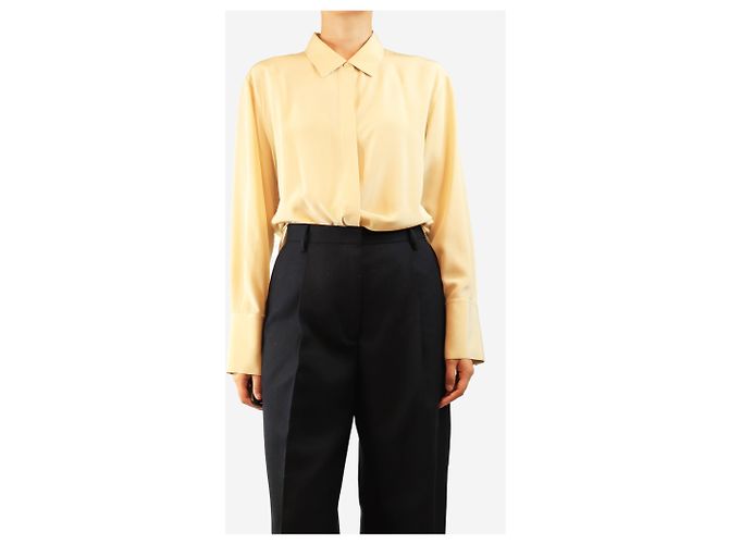 Joseph Seidenbluse Creme - Größe UK 12 Roh - Ansicht 3