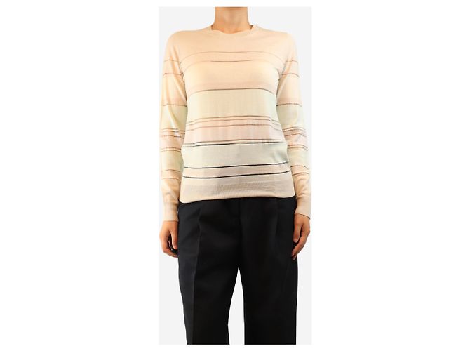 Jason Wu Woll-Top mit Pastellstreifen - size L Mehrfarben - Ansicht 3