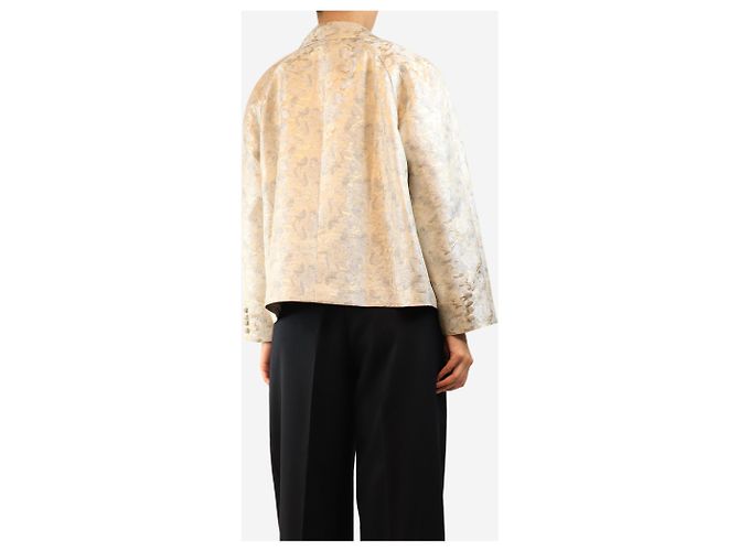 Autre Marque Boxy-Jacke aus neutralem Jacquard - size M - Ansicht 2