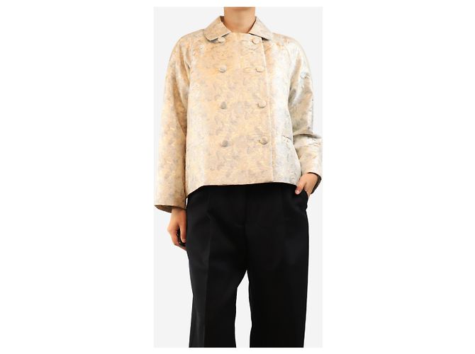 Autre Marque Boxy-Jacke aus neutralem Jacquard - size M - Ansicht 3