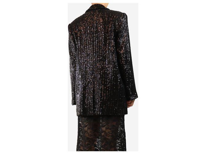 Anine Bing Schwarzer Sara Pailletten-Blazer - Größe S - Ansicht 2