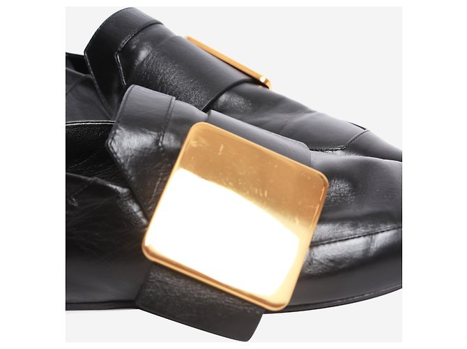 Jil Sander Chaussures plates à boucle en cuir noir - taille EU 38 - vue 5