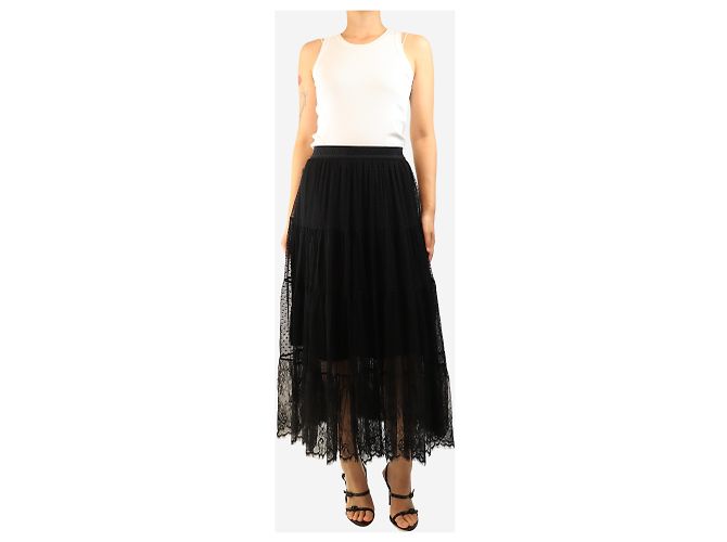 Autre Marque Falda midi de tul negra - size UK 8 Negro - vista 2