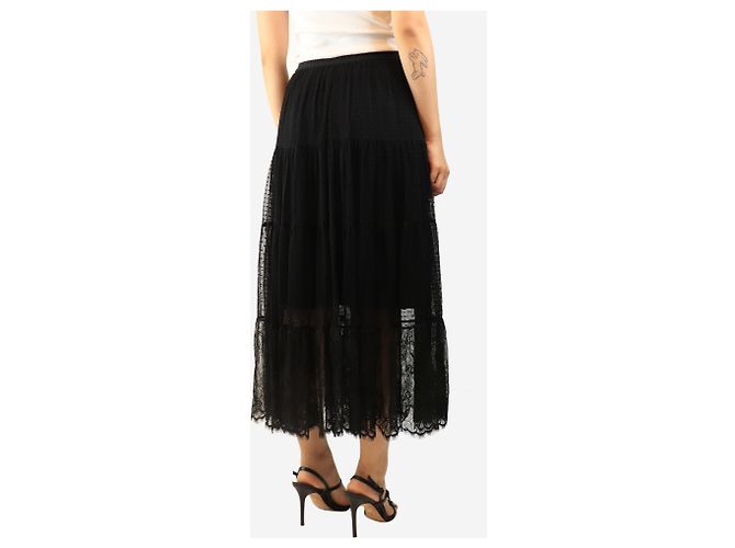 Autre Marque Falda midi de tul negra - size UK 8 Negro - vista 3
