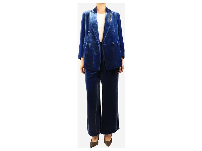 Maliparmi Completo due pezzi in velluto blu - size M - vista 3