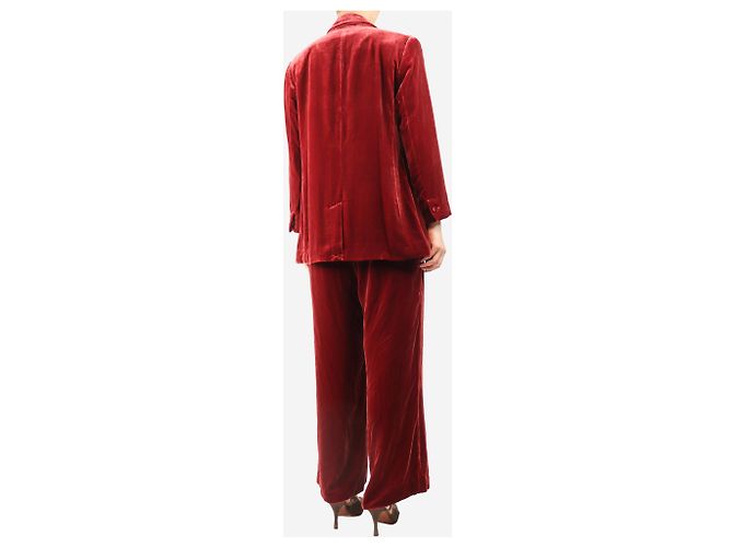 Maliparmi Completo due pezzi in velluto rosso - size L - vista 2