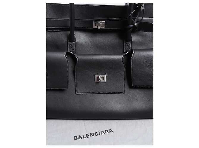 Balenciaga Borsa Bel Air Carry All grande nera Nero - vista 11