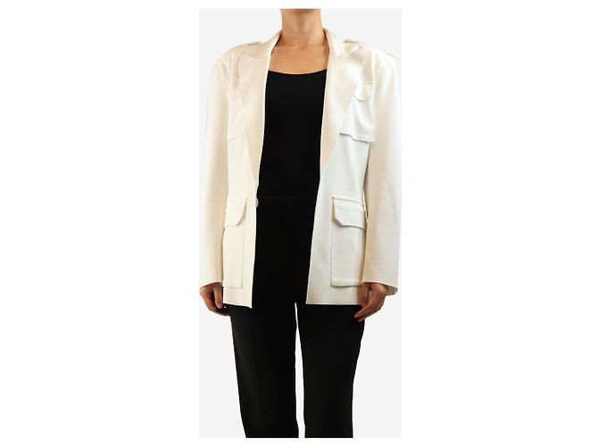 Norma Kamali Giacca elasticizzata bianca - size M Bianco - vista 4
