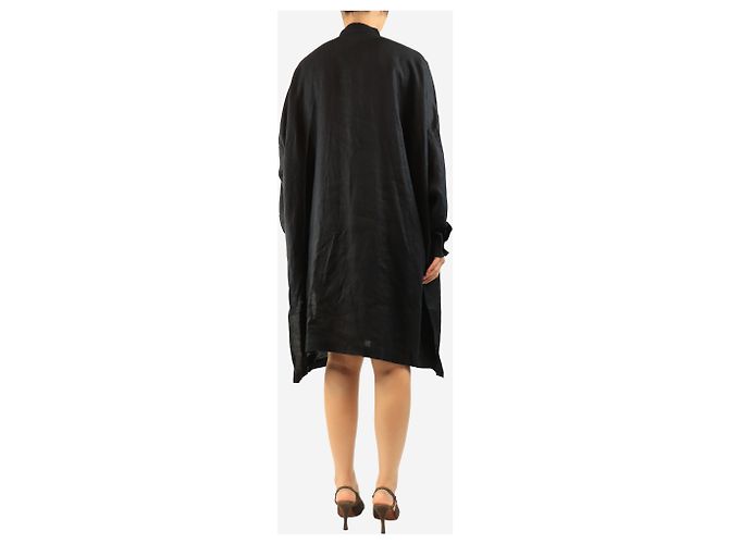 Autre Marque Leinen-Hemdkleid schwarz - size S - Ansicht 2