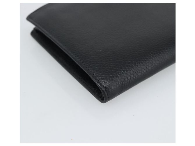CHANEL COCO Mark Long Wallet Caviar Skin Black Gold CC - vista 16