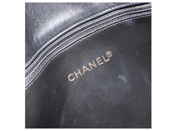 CHANEL COCO Mark Tote Bag Leather Black Gold CC - vista 17