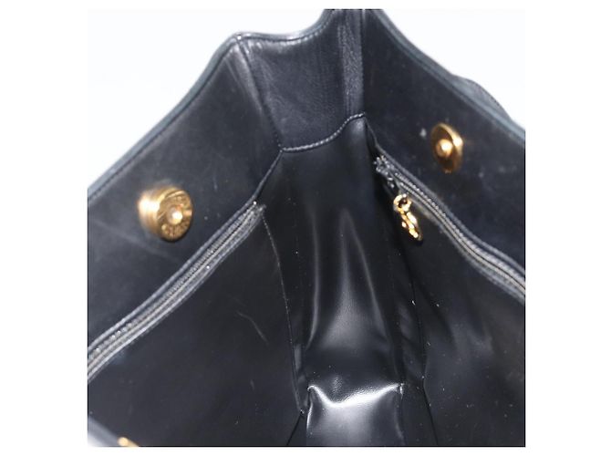 CHANEL COCO Mark Tote Bag Leather Black Gold CC - vista 18