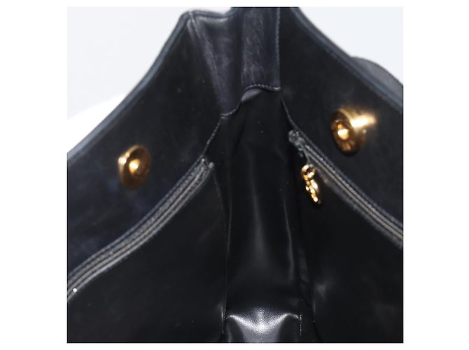 CHANEL COCO Mark Tote Bag Leather Black Gold CC - vista 19