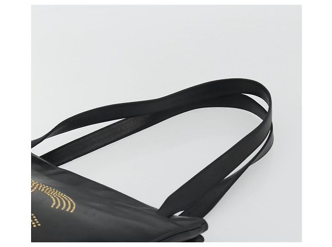 CHANEL COCO Mark Tote Bag Leather Black Gold CC - vista 8